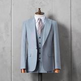 İlayda EMİR, Erkek İki Parça Takım Elbise, Açık Mavi, Slim Fit, 52 Beden