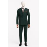 İlayda EMİR; Erkek Koyu Yeşil Çift Sıra Düğmeli Takım Elbise, Slim Fit, 50 Beden