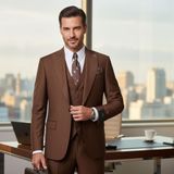 İlayda Emir Erkek Takım Elbise, Kırlangıç Yaka, Blazer, Slımfıt, Kahverengi - Kahve - Açık Kahve - 6 Drop - 60