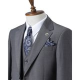 İlayda Emir Erkek Takım Elbise, Mono Yaka, Blazer, Slımfıt, Gri - 6 Drop - 60