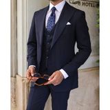 İlayda Emir Italyan Kesim, Slım Fıt, Kırlangıç Yaka, Blazer,erkek Takım Elbise, Lacivert - 6 Drop - 48