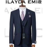 İlayda Emir Italyan Kesim, Slım Fıt, Kırlangıç Yaka, Blazer,erkek Takım Elbise, Lacivert - 6 Drop - 52