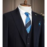İlayda Emir Kırlangıç Yaka, Blazer, Slimfit, 6 Drop, 2 Düğmeli, Yelekli Erkek Takım Elbise, Lacivert - 54