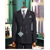 İlayda Emir Kruvaze, Kırlangıç Yaka, Slim Fit, Erkek Takım Elbise, Siyah - 6 Drop - 56