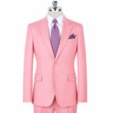 İlayda Emir, Luxury Erkek Pembe Takım Elbise, Slim Fit, 2 Parça, 52 Beden