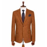 İlayda EMİR, Luxury, Erkek Süet Blazer Ceket, Kahverengi, 52