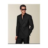 ilayda emir Luxury, Slim Fit, Kruvaze 6 Drop, Siyah, Erkek Takım Elbise