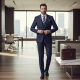 İlayda Emir Slim Fit, 3 Parça Takım Elbise, Erkek Klasik Yelekli, Premium Kumaş, Ofis ve Özel Gün Takımı - Koyu Lacivert - 6 Drop - 56
