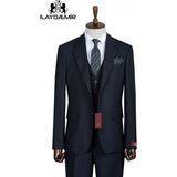 İlayda Emir Slim Fit, 3 Parça Takım Elbise, Erkek Klasik Yelekli, Premium Kumaş, Ofis ve Özel Gün Takımı - Lacivert - 6 Drop - 58