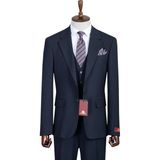 İlayda Emir Slim Fit, 3 Parça Takım Elbise, Erkek Klasik Yelekli, Premium Kumaş, Ofis ve Özel Gün Takımı - Navy Blue - 6 Drop - 60