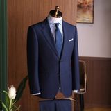İlayda Emir Slimfit, Blazer, Kırlangıç Yaka, 2 Düğmeli, 6 Drop, Erkek Takım Elbise, Lacivert - 46