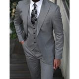 İlayda Emir Tasarım Gri Slim Fit Blazer Erkek Takım Elbise İtalyan Kesim Modern Stil - 60