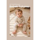 İlays Babywearing Çift Taraf Fermuarlı Bebek Tulumu Tulum - Sütlü Kahve