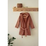 ilays beauty Buldan Dokuması Bebek/çocuk Bornozu 3-5 Yaş (KİREMİT)