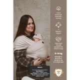 İLAYS Premium Birinci Sınıf Pamuklu Esnek Wrap Sling Vizon (BABYWEARİNGE ÖZEL ÜRETİM KUMAŞ)