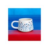 İlbay Çini Takı Seramik El Işçiliği Klasik Mavi Modern Desenli Kupa Bardak Mug 200cc Modern