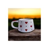İlbay Çini Takı Seramik El İşi Kırmızı Kalpli Sevgili Kupa Bardak Mug