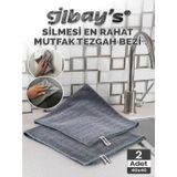 İlbay's 2 Adet Mutfak Tezgah Bezi 40x40 Gri