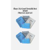 İlbays 3Lü Genel Temizlik Bezi 40x60 2 Paket (Mavi,Gri,Füme) | ilbays mavi renk