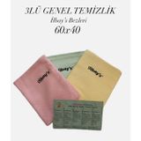 İLBAYS 3LÜ GENEL TEMİZLİK BEZİ 60X40 | ORJİNAL İLBAYS 60X40