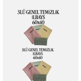 İlbay's Ilbays 3lü Genel Temizlik Bezi 60X40 2 Paket - Çok Renkli