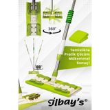 İlbay's Mikrofiber Mandallı Mop Yeşil + Yedek Mop