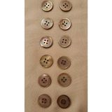 ILCARE Doğal Hakiki Inci Midye Kabugu Düğme 18 mm 12 Adet