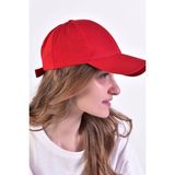 İldeşli Renkli Spor Şapka Arkadan Ayarlamalı Kadın Şapka Cap - Standart - Kırmızı