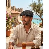 İldeşli Yazlık Ingiliz Model Kasket Erkek Peaky Blinders Yazlık Ince Şapka Cap - Standart - Siyah