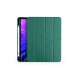 ile Uyumlu iPad Air 10.9 inç 4. Nesil Fuchsia TriFolding Kalemlikli Tablet Kılıfi Yeşil