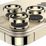 ile uyumlu Kamera Lens Koruyucu 9H Temperli HD Cam Kamera Koruyucu Metal Darbeye Dayanıklı Çizilmez Kasa (Gold, iPhone 14Pro / 14Promax)