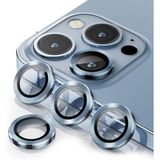 ile uyumlu Kamera Lens Koruyucu 9H Temperli HD Cam Kamera Koruyucu Metal Darbeye Dayanıklı Çizilmez Kasa (Mavi, iPhone 13Pro / 13Promax)