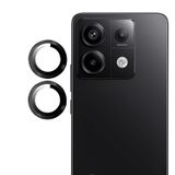 ile uyumlu Kamera Lens Koruyucu 9H Temperli HD Cam Kamera Koruyucu Metal Darbeye Dayanıklı Çizilmez Kasa (Silver, Redmi Note 13 PRO)