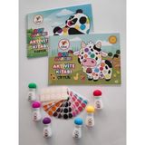 İleri Grup 6'lı Mini Dot Marker Kalemi + Dot Marker Boya Kitabi *2 + Nokta Etiket Hediyeli Set