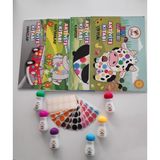 İleri Grup 6'lı Mini Dot Marker Kalemi + Dot Marker Boya Kitabi *4 + Nokta Etiket Hediyeli Set