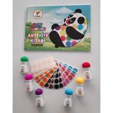 İleri Grup 6'lı Mini Dot Marker Kalemi + Dot Marker Boya Kitabi + Nokta Etiket Hediyeli Set - karışık