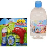 İleri Grup Balık Figürlü Köpük Tabanca - Köpük Baloncuk Likiti 500 ml