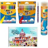 İleri Grup Bic Boyama Seti, Kuru Boya, Keçeli Kalem, Mum Boya, Resim Defteri