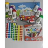 İleri Grup Dot Markers 6'lı Mini Boya Kalemi Ve Boyama Kitabı Seti ( Nokta Etiketi Hediyeli) - 81 cm - araçlar