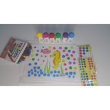 İleri Grup Dot Markers 6'lı Mini Boya Kalemi Ve Boyama Kitabı Seti ( Nokta Etiketi Hediyeli) - 81 cm - hayvanlar