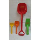 İleri Grup Polesie Büyük Kürek ( 50 cm ) Küçük Kürek Tırmık Sıvacı Malası - Sarı - Yeşil - 1 Yaş