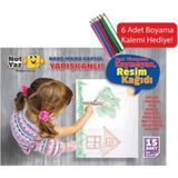 İleri Grup Yapışkanlı Çocuk Boyama Resim Kağıdı A4 15 Sayfa