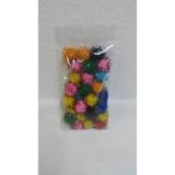 İleri Toys Karışık Renkli Yumuşak Ponpon 3 cm 30 Adet Simli