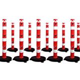 İleri Trafik 110x1200 mm 10'lu Set Plastik Ağırlıklı Yol Dikmesi