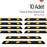 İleri Trafik 183x15x10 cm 10 Adet Kauçuk Araç Stoperi