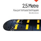 İleri Trafik 2,5 m Kauçuk Hız Kesici Set Kapaklı Yol Kasisi