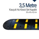 İleri Trafik 3,5 m Kauçuk Hız Kesici Set Kapaklı Yol Kasisi