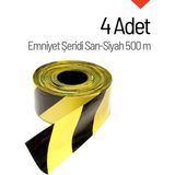 İleri Trafik 4 Adet Emniyet Şeridi Sarı-Siyah 500 M, Ikaz Bandı, Güvenlik Şeridi