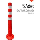 İleri Trafik 5 Adet Eko Trafik Delinatör 75 x 8 cm Esnek Duba