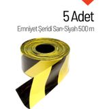 İleri Trafik 5 Adet Emniyet Şeridi Sarı-Siyah 500 M, Ikaz Bandı, Güvenlik Şeridi